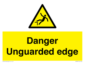 Danger Unguarded edge